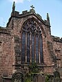 East window. Perpendicular in style, it formerly contained much more tracery.