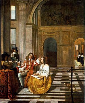 Musizierende Gesellschaft im Neuen Amsterdamer Stadthaus (Pieter de Hooch)