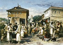 A market in Ramnicu Valcea by Amedeo Preziosi Preziosi - Piata la Ramnicu Valcea.jpg