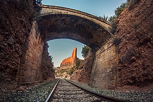 bridge over a railway in Spain