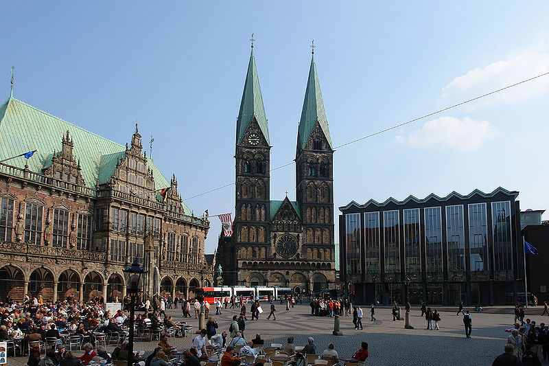 Bremen mit Markt und Rathaus