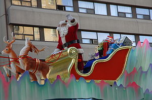 Santa Claus in parade, in Toronto