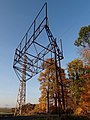 Schutzbrücke der 80-kV-Reichsbahnleitung in Schlesien