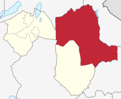 Vị trí của huyện Simanjiro trong vùng Manyara