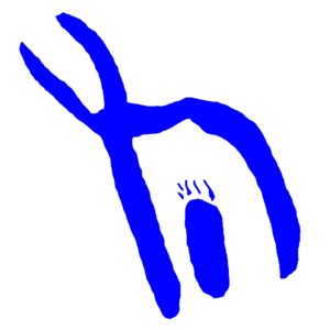 Stiersymbol mit Fußabdruck auf der zweiten Abbildung in der Höhle von Magura.[41]