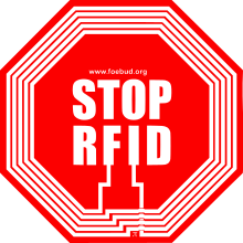 Logo of the anti-RFID campaign by German privacy group digitalcourage (formerly FoeBuD) Stoprfid-logo.svg