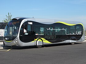 Autobus T Zen, à la gare de Lieusaint - Moissy.