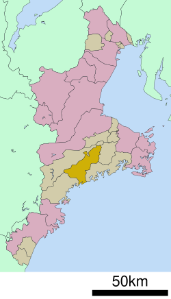 Kedudukan Taiki di wilayah Mie