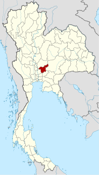 मानचित्र जिसमें सराबुरी สระบุรี Saraburi हाइलाइटेड है