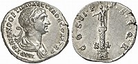 Pèça de moneda dau rèine de Trajan