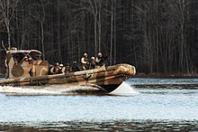 US Navy 070123-N-5758H-150 Sailors assigned to Riverine Squadron One (RIVRON-1), based at Naval Amphibious Base Little Creek, train aboard Small Unit River Craft (SURC), during a unit-level training exercise.jpg