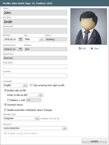 A typical user profile User profile personal details.png