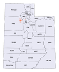 Map of Utah counties