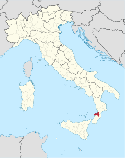維博瓦倫蒂亞省在意大利的位置