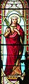 Vitrail de sainte Quitterie (« sta Qviteria ») de l'église Notre-Dame-de-l'Assomption de Mimizan