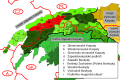 Západní část Západních Beskyd, vyznačena červeně