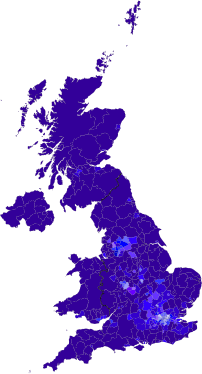 2011 (87.17%)   Less than 45%   45 - 60%   60 - 75%   75 - 85%   85 - 90%   90 - 95%   More than 95%