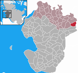 Elhelyezkedése Schleswig-Holstein térképén