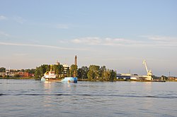 veduta di Mangaļsala, sul mar Baltico