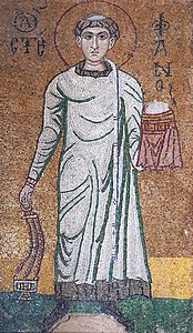Архідиякон Стефан. Мозаїка із Золотоверхого собору