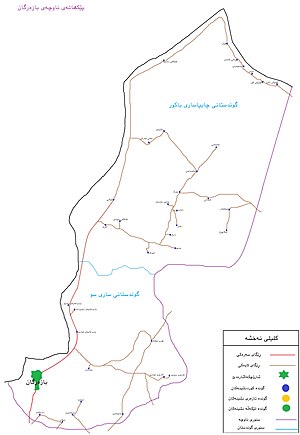 نەخشەی پێکھاتەی نەتەوەیی ناوچەی بازەرگان