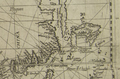 1599 estimation of Japan from the Wright-Molyneux map by Wright