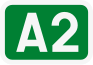 A2 motorway shield}}