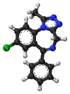 Alprazolam ball-and-stick model.png