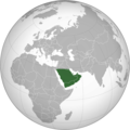 Arabian Peninsula with national borders.