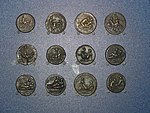 Erotic scenes on Roman Spintria tokens. Hunterian Museum and Art Gallery, Glasgow. Around 22 - 37 CE BLW Saucy Roman Tokens!.jpg