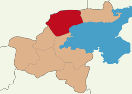 Map showing Ahlat District in Bitlis Province