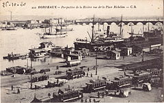 BORDEAUX - Perspective de la Rivière vue de la Place Richelieu
