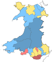 Évolution de la part de la population pouvant pouvant parler, lire et écrire le gallois par zone principale entre les recensements de 2011 et 2021 Baisse inférieure à 1 point (3 entités) Baisse comprise entre 0,5 et 1 points (8 entités) Baisse supérieure à 0,5 point et hausse inférieure à 0,5 point (7 entités) Hausse comprise entre 0,5 et 1 points (2 entités) Hausse supérieure à 1 point (2 entités)