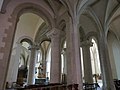 L'ancienne croisée du transept, qui porte le clocher, avec ses colonnes du début du  .