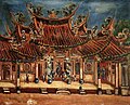 Entrance of Temple (probably located in Tainan, Taiwan)/ Chen Cheng-po/ Date Unknown/ Canvas/ Oil painting/ 59×70.5 cm