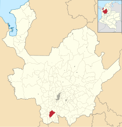 Vị trí của khu tự quản Jericó trong tỉnh Antioquia