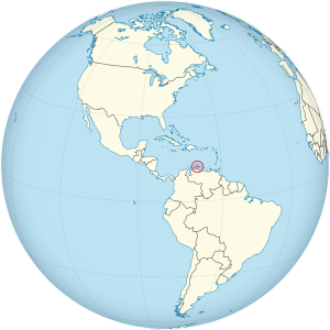 Curacao on the globe (Americas centered).svg