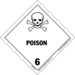 label for dangerous goods, class 6.1a