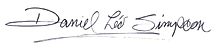 Signature of Daniel Léo Simpson