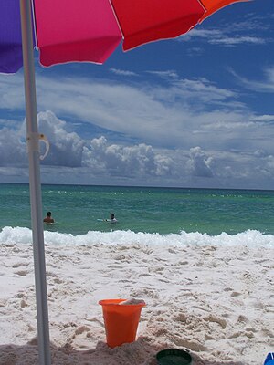 English: Beach at Destin, Florida: sand, ocean...