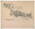 Deux soldats dormant, Gilbert de Guingand, graphite on paper, La Contemporaine
