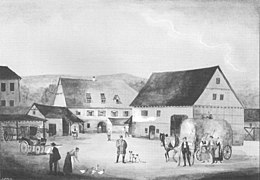 Historisches Bild der Dorfmühle (1920)