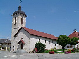 Vue de l'église de Chapeiry