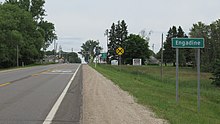 Road signage looking north along M-117