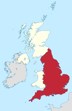 Карта расположения Англии