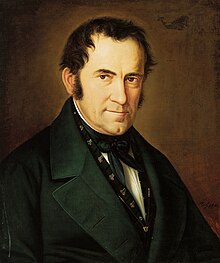 Franz Xaver Gruber, portreto de Sebastian Stief, 1846
