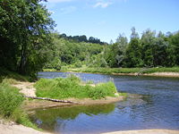 řeka u města Sigulda