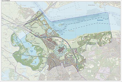 Carte de la commune de Naarden avant sa disparition en 2016