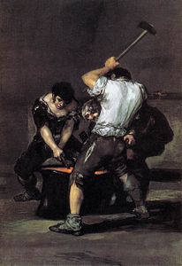 Fransisco Goya's The Forge currently held at the Frick Collection[3]