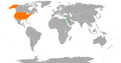 Lage von Vereinigte Staaten und Israel